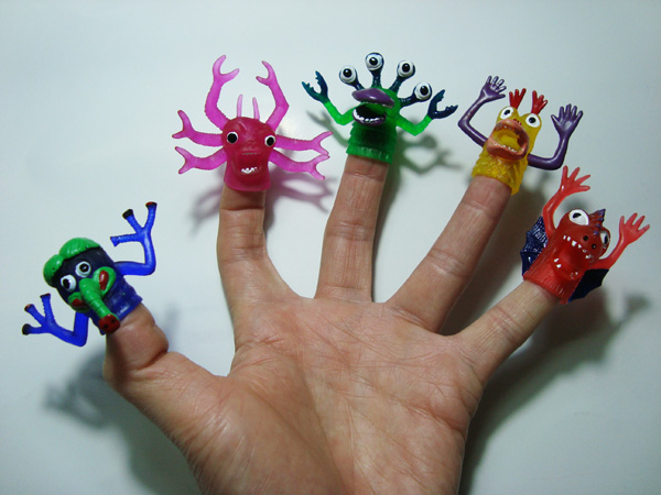 Eco Miracle Soft PVC Rubber Finger Monster Toy set