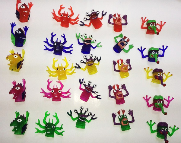 Eco Miracle Soft PVC Rubber Finger Monster Toy set