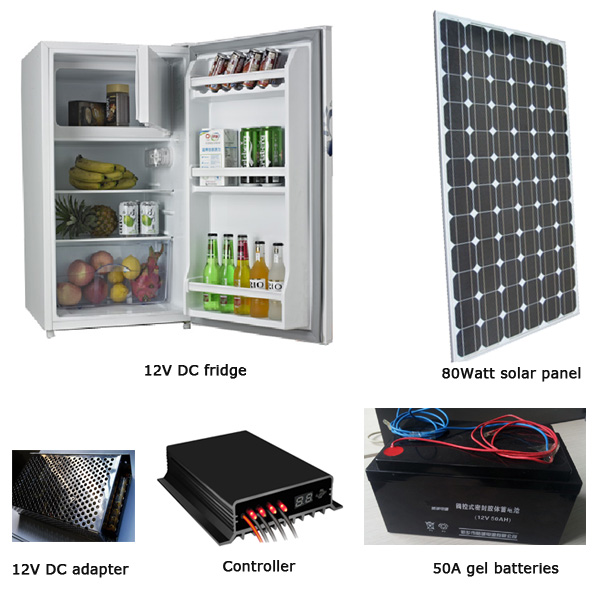 EM-BC120 solar fridge , 120L solar fridge ,90watt solar panel, 60Ah battery