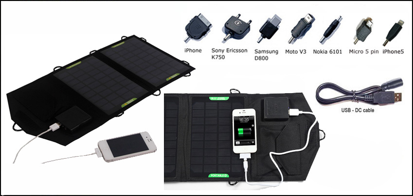 7watt foldable solar bag charger include voltage controller inside