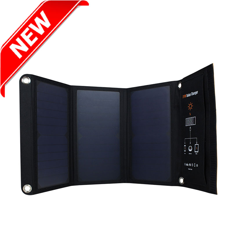 Sunpower® 21watt portbale solar foldable charger include Dual output USB voltage controller EM-021S