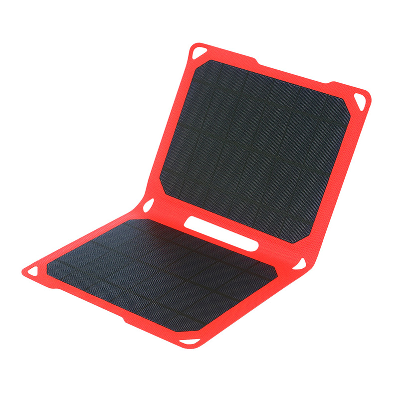 10watt foldable ETFE solar portable charger with 5V dual USB voltage controller EM-010E