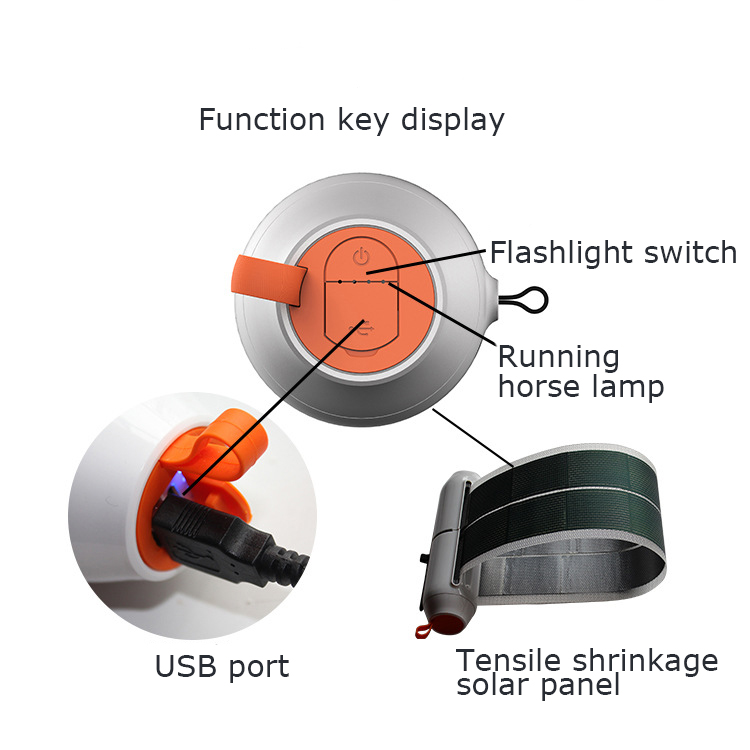 5Watt reel portable multifunction solar charger