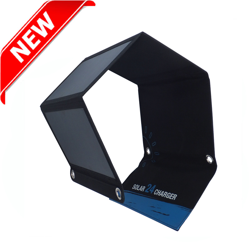 3 USB output 24watt sunpower solar charger EM-024D