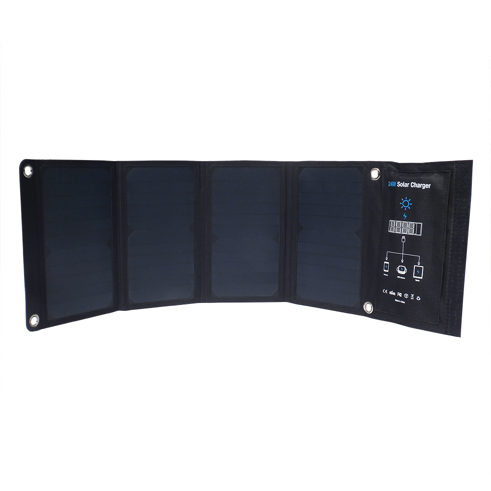 3 USB output 24watt sunpower solar charger EM-024D