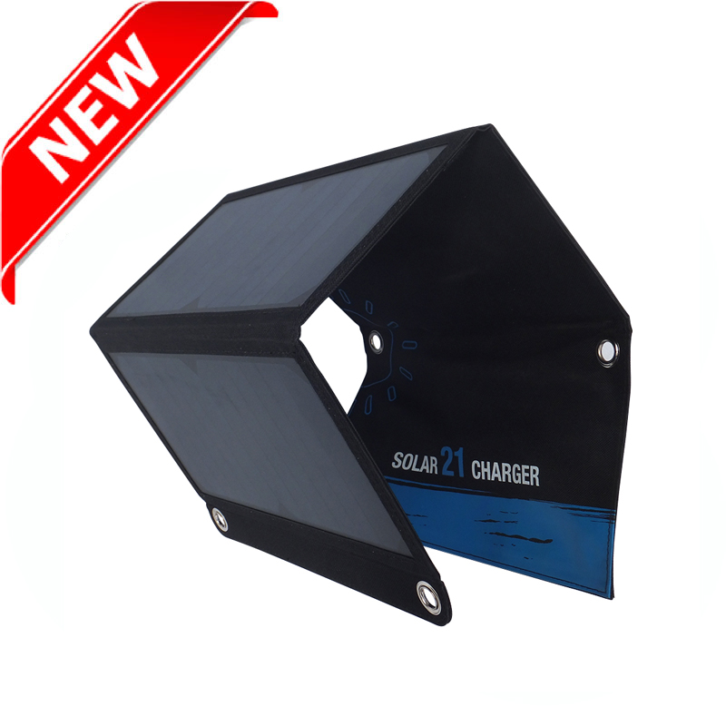 Digital display dauble USB port sunpower solar foldable charger EM-021D