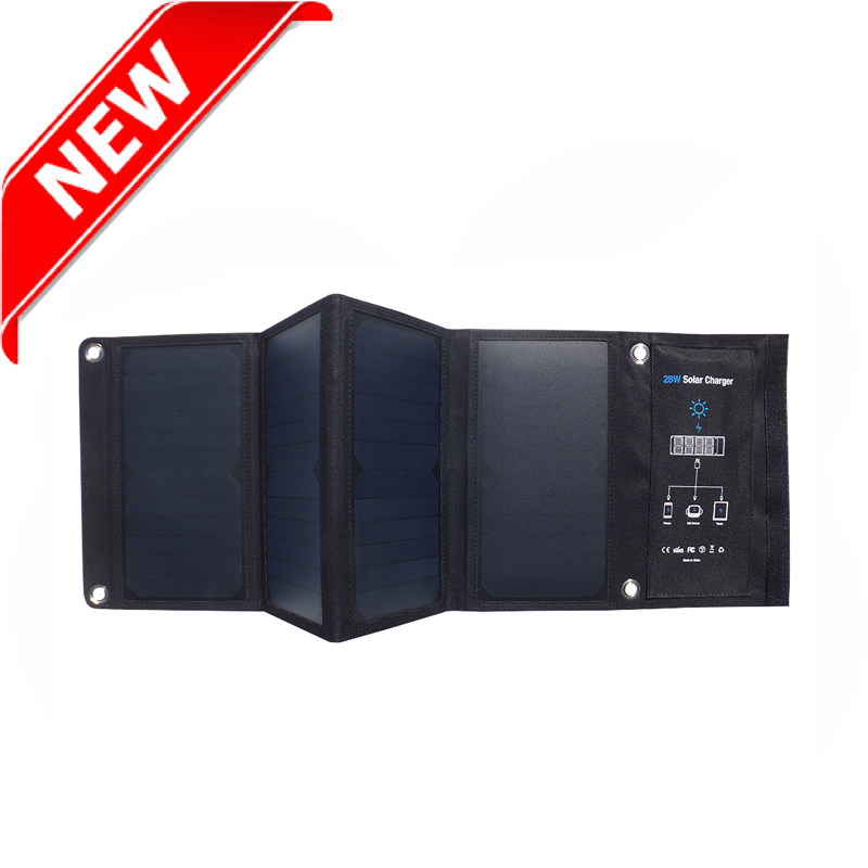 3USB poart 28watt solar foldable charger bag EM-028D