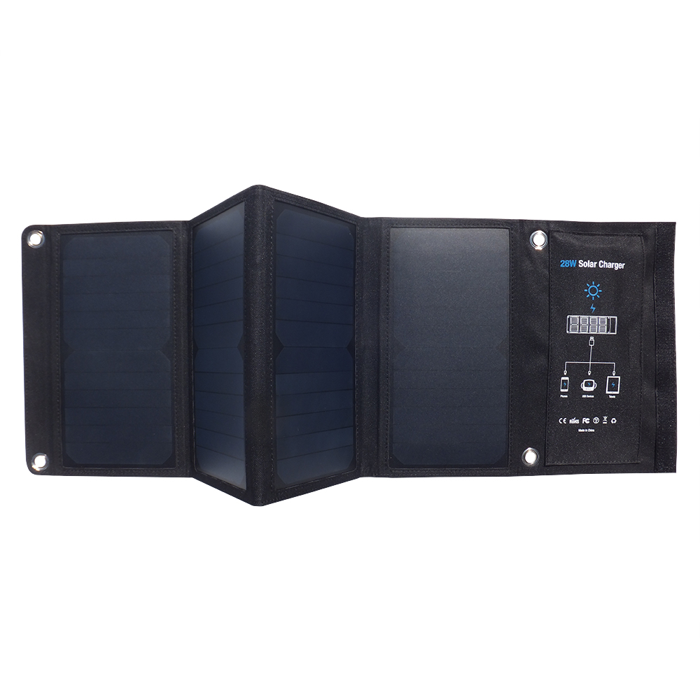3USB poart 28watt solar foldable charger bag EM-028D