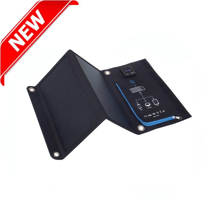 15watt sunpower solar charger with digital dispaly EM-015D