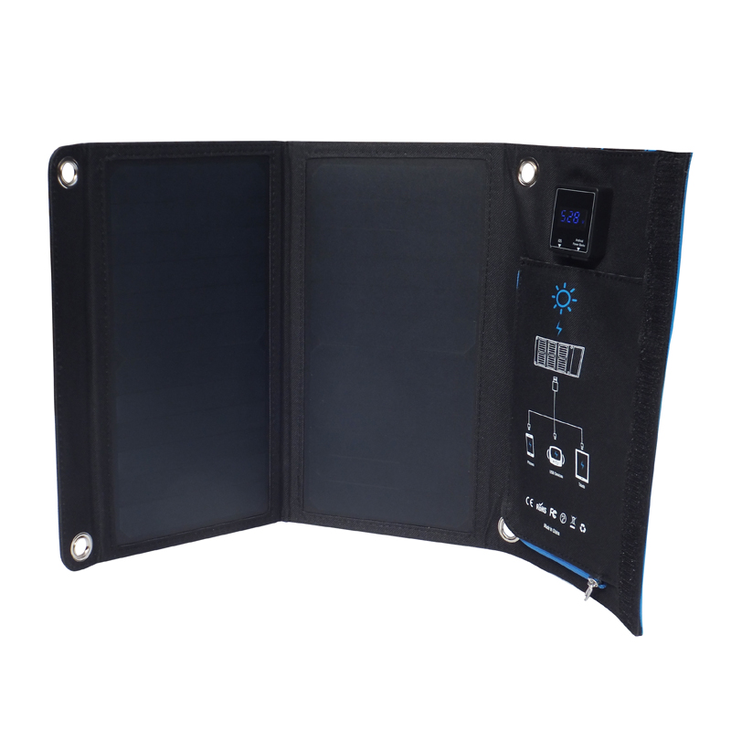 15watt sunpower solar charger with digital dispaly EM-015D
