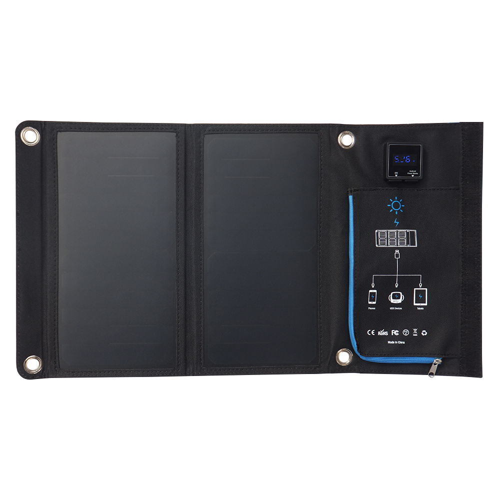 15watt sunpower solar charger with digital dispaly EM-015D