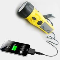 Multifunction solar hand crank flashlight with With FM radio/SOS/compass etc function